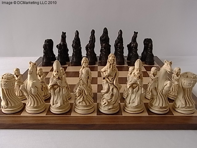 Large Chess Set - King Louis XIV Chess pieces - Gardens of Versailles  Baroque Chess theme - Chess pieces only - Made to order!!!